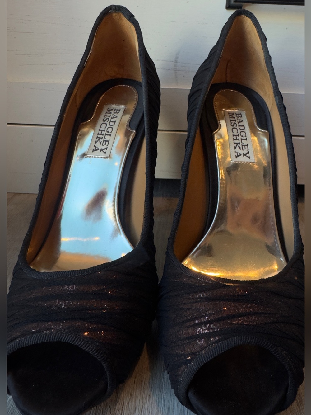 Badgley Mischka Sequin Heels Size 7
